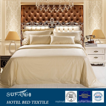 100% Cotton 400TC ,600TC Light colour luxury fabric hotel bedding set